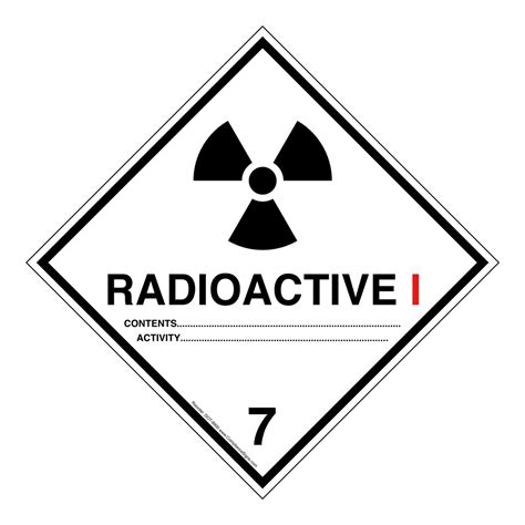 Dot Radioactive I Contents Activity Sign Dot Hazardous Loads