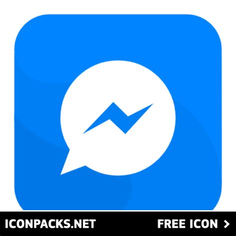 Free Facebook Messenger Blue Square Logo Svg Png Icon Symbol