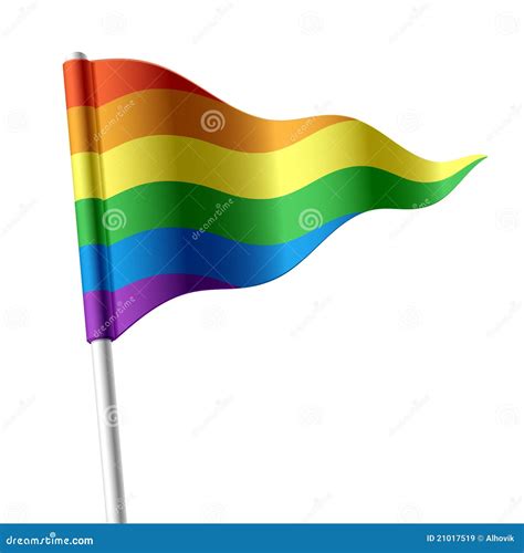 Rainbow Flag Symbol Of Gay Pride Vector Illustration Cartoondealer