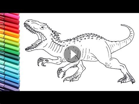 Kliknij na kolorowanki jurassic world mozazaur aby otworzyć wersję do druku lub pokoloruj online (kompatybilne z tabletami ipad i. Drawing and Coloring Indominus Rex From Jurassic World ...