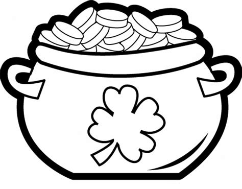 Pot Of Gold Coloring Page Free Printable