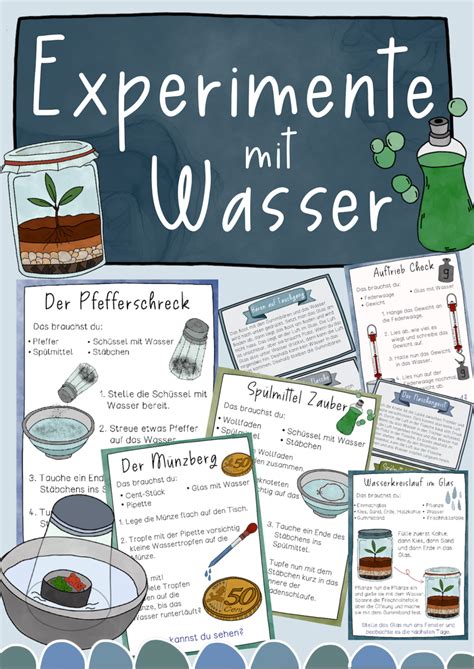 Experimente Mit Wasser Versuchsanleitung And Stationenkarten Pdf