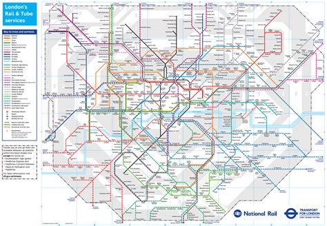 Tube And Rail Transport For London London Underground Map London