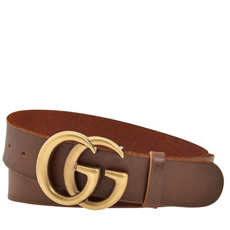 Gucci Ladies Leather Belt With Double G Buckle Belt Size 80 Cm 409416