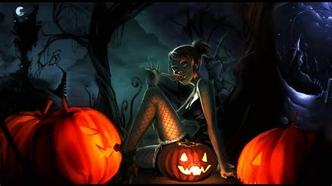 Sexy Halloween Girl Wallpaper 5330 F C Venoge