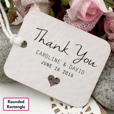 Personalised wedding gift thank you cards. Personalized White Wedding Favor / Thank You / Gift Tags ...