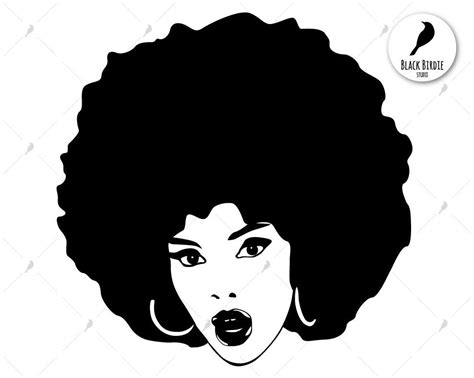 Black Woman Svg Black Woman Clipart Afro Svg Afro Clipart Etsy 85932