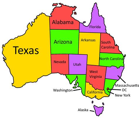 A map of Australia for Americans – Odd Stuff Magazine