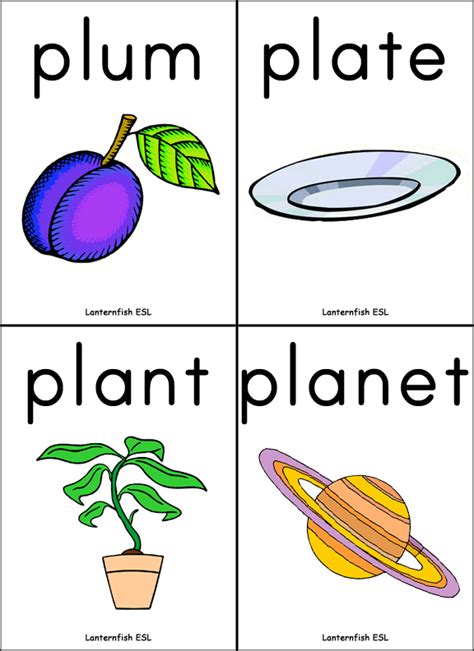 Flashcards Final Consonant Blends