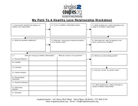 Couples Therapy Worksheets Printable Worksheets And Activities For