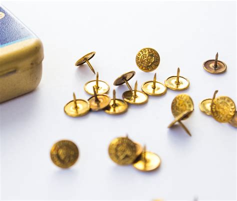 Vintage Pelikan Gold Push Pins 144 Pelikan 12g Pins Gold Etsy