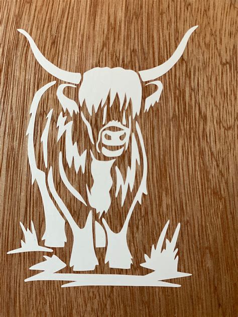 Highland Cow Bull Svg Vector 005 Clip Art Cut File Etsy