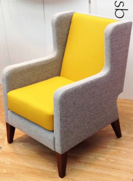 Popular Yellow And Gray Accent Chair Image 