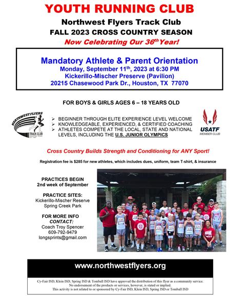 2023 Fall Cross Country Season Begins Northwest Flyers Track Club