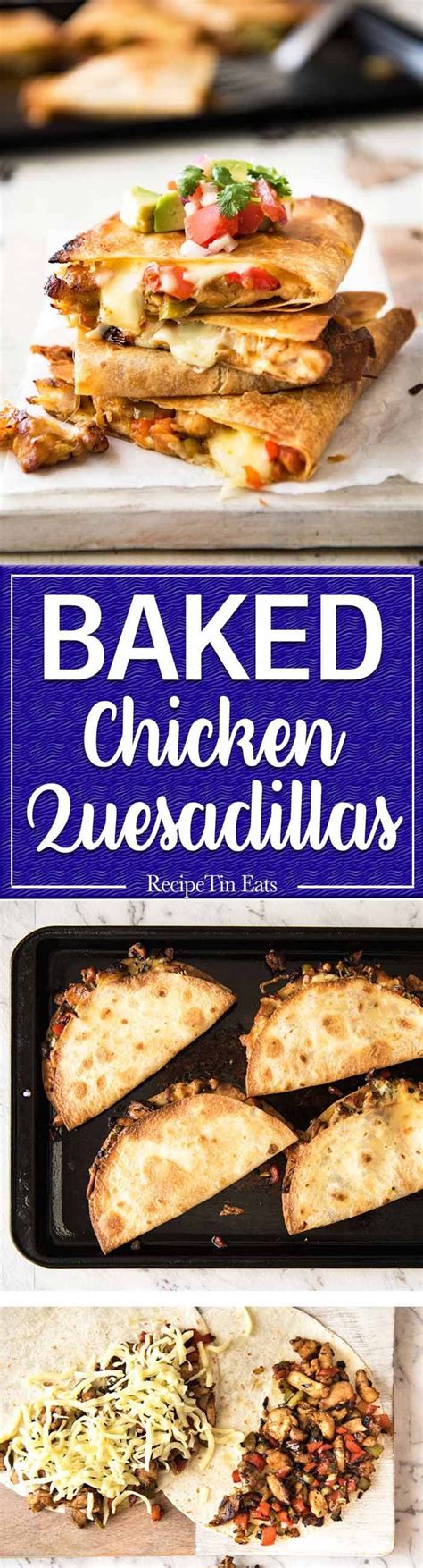 For this recipe we're using shredded chicken, cheese, sour cream and a homemade taco seasoning. Crispy Oven Baked Chicken Quesadillas - This is how to ...