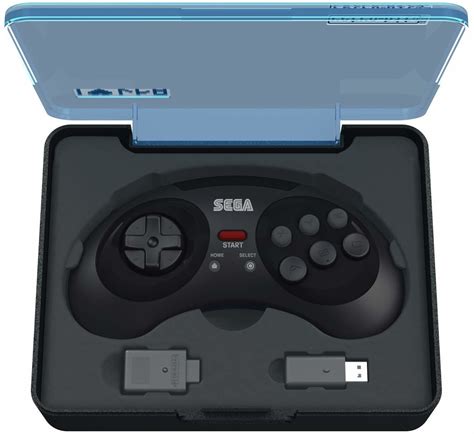 Retro Bit Sega Mega Drive 8 Button Arcade Pad 24ghz Wireless Black
