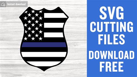 Police Badge Svg Free Cutting Files for Silhouette Free Download - YouTube
