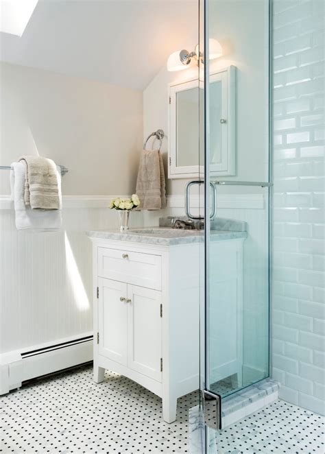 Twists on traditional subway tile could be using tile with color or using different colored grout (think: 22+ Classic Bathroom Designs, Ideas, Plans | Design Trends ...