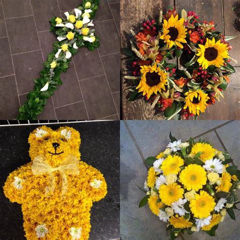 Writing an appropriate and heartfelt funeral card message is important and will help you to show your support. Yellow funeral flowers tribute wreath | Funeral flowers ...