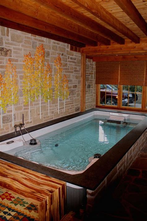 A Beautiful Indoor Swim Spa Installed In A Converted Garage In 2020
