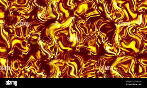 Abstract Gold Liquid Wave Beautiful Melted Gold Molten Gold Wavy