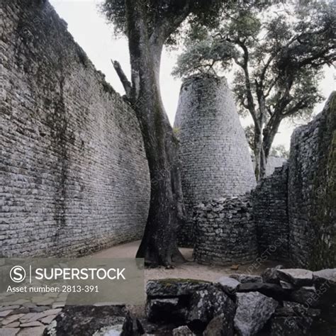Conical Tower Great Enclosure Great Zimbabwe Ruins Zimbabwe Superstock