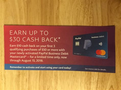 Since there is no physical card, you cannot use the account for you cannot get cash directly from your paypal credit account; Earn Up To $30 Cash Back With The PayPal Business Debit ...