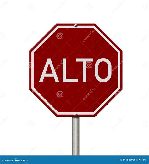 Red And White Alto Stop Sign Stock Image 141642925