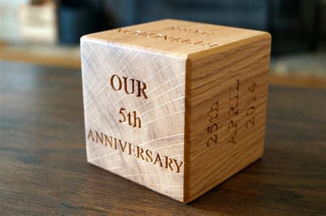 Personalize it with a special happy anniversary message engraved on the box, like your wedding vows, the lyrics to your favourite song, or wedding date. 5th Wedding Anniversary Gift Ideas for Her | Make Me ...