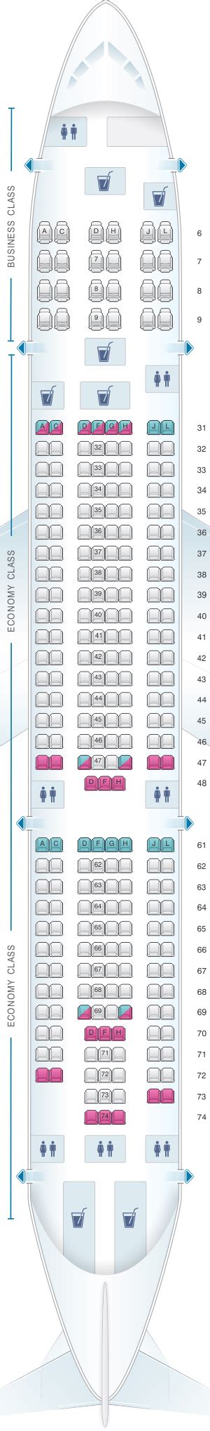 Seat Map China Eastern Airlines Airbus A330 200 Config1 Seatmaestro