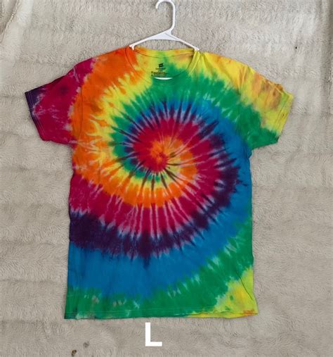 Rainbow Spiral Tie Dye T Shirt Etsy