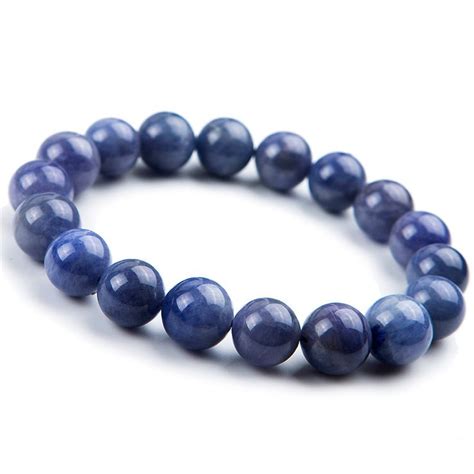 11mm Precious Deep Blue Natural Zoisite Gem Stone Round Beads Jewelry
