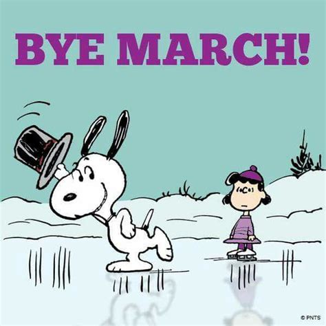 Bye March Snoopy Snoopy Love Snoopy Cartoon