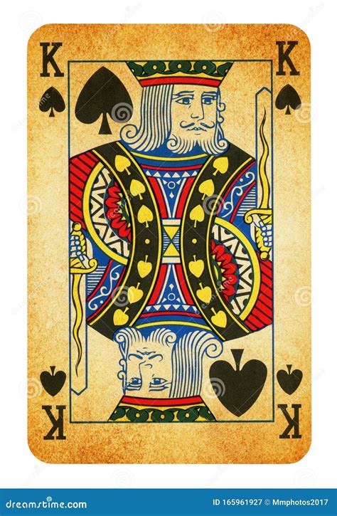 King Of Spades Playing Card Suit Outline Drawing Royalty Free Stock