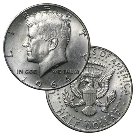 1964 Kennedy Half Dollars 90 Silver 715 Oz Of Silver For Every 1