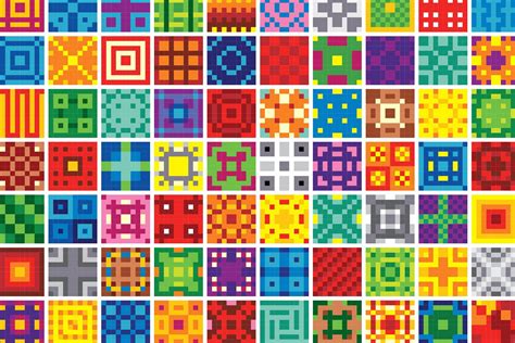 One Hundred 10x10 Pixel Patterns Pixel Pattern Pixel Art Pixel Design