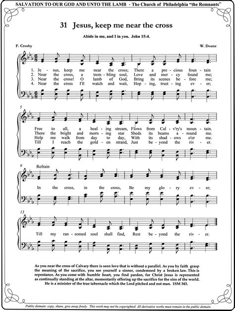 Jesus Keep Me Near The Cross Gospel Song Lyrics Christian Song