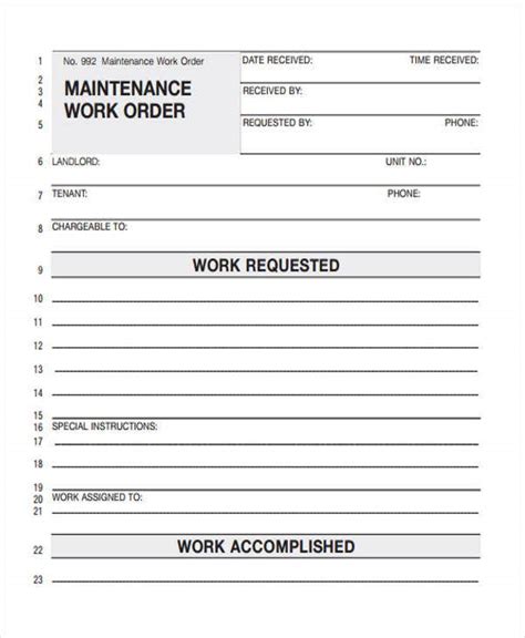 Like other templates here on invoicingtemplate.com, this format is provided in excel (.xlsx) format . Nerdy printable maintenance work order forms | Randall Website