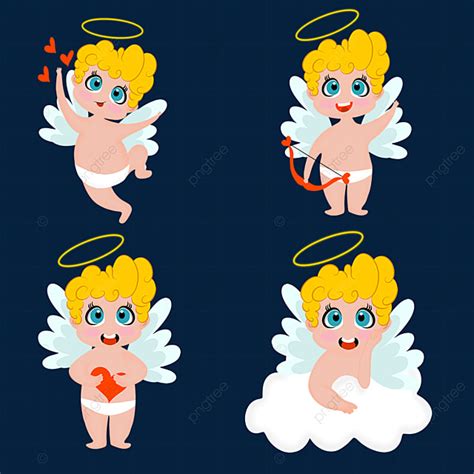 Cupid Angel White Transparent Cute Cupid Angel Lovely Goddess Of