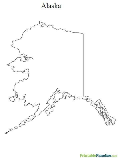 Printable State Map Of Alaska