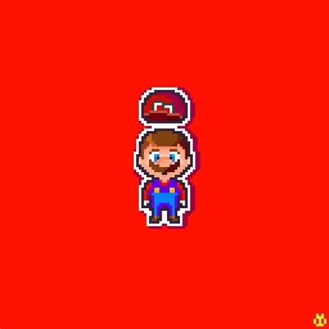 Artstation Super Mario And Cappy Pixel Art