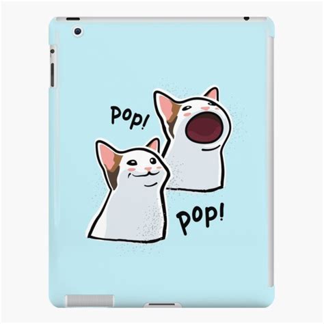 Redbubble.com has been visited by 100k+ users in the past month "Pop Cat Meme / PopCat / Popping Cat" iPad Case & Skin by ...