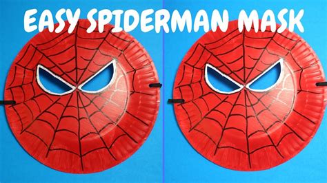 Paper Plate Spiderman Mask Avengers Infinity War Craft Ideas Youtube