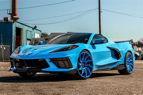 Rapid Blue C8 Corvette Looks Nice Its Color Matched Wheels Not So