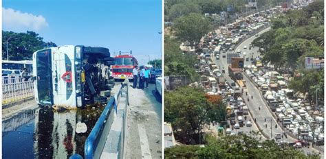 Massive Traffic Jam Between Viman Nagar And Kharadi Bypass Chowk Due To