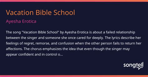 Meaning Of Vacation Bible School By Ayesha Erotica