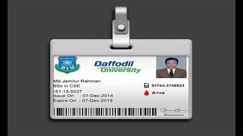How To Make University Id Card Design A Student Id Card In Adobe
