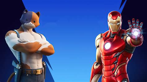 3840x2160 Iron Man And Meowscles In Fortnite 4k HD 4k ...
