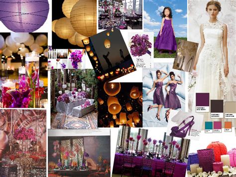 Exotic Chic Pantone Wedding Styleboard The Dessy Group