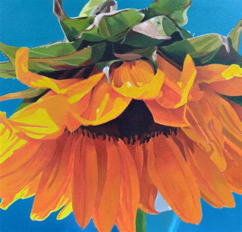 Original Acrylic Painting Sunflower Etsy